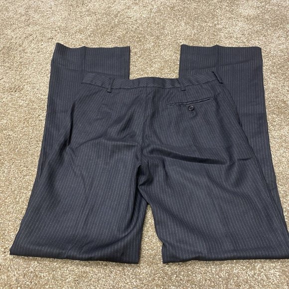 ZARA Basic Womens Career Dress Pants Pinstripe Size 4 Bootcut Wool Spandex Blend - Picture 7 of 10